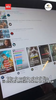 StarTrac traka sa ekranom za zabavu tokom treninga